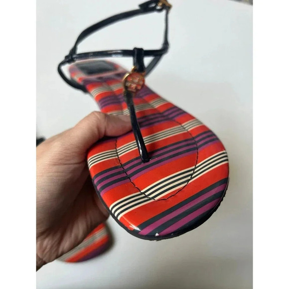 Tory Burch Emmy Women’s T-Strap Gold Logo Thong Sandals SZ 7M - Picture 5 of 5